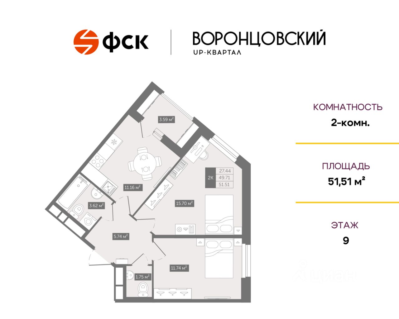 Купить 2-комнатную квартиру в новостройках в деревне Новое Девяткино  Всеволожского района, цена на официальном сайте от застройщика, продажа  2-комнатных квартир в новом доме. Найдено 281 объявление.