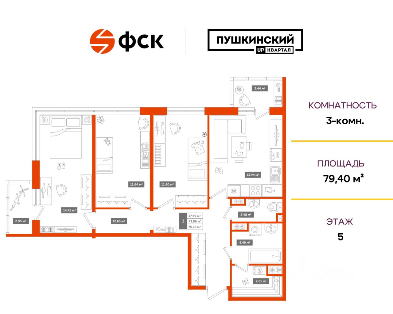 Купить 3-комнатную квартиру в ЖК UP-квартал Пушкинский в Санкт-Петербурге  от застройщика, официальный сайт жилого комплекса UP-квартал Пушкинский,  цены на квартиры, планировки. Найдено 2 объявления.