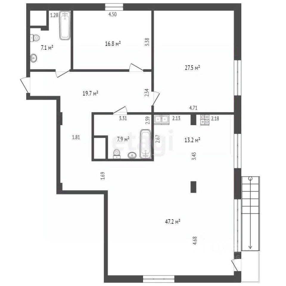 Продажа трехкомнатной квартиры 139,4м² Подлесная ул., 11, Королев,  Московская область, Королев городской округ, м. Медведково - база ЦИАН,  объявление 303438943