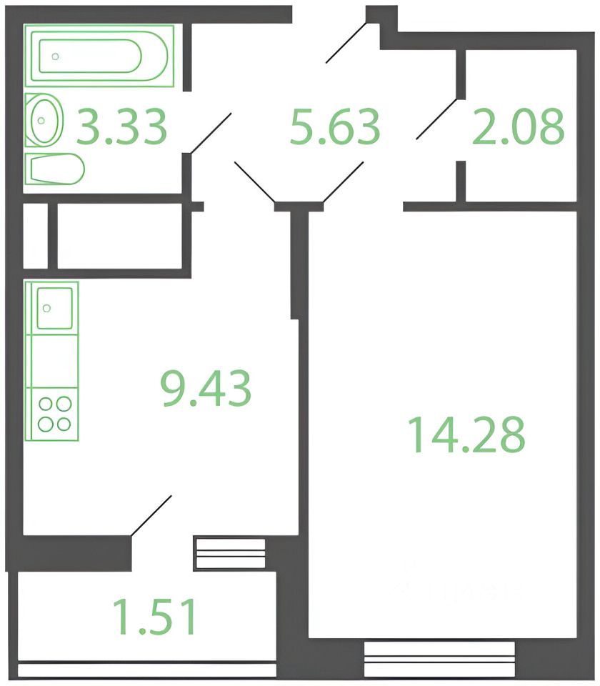 Купить однокомнатную квартиру 36,2м² 2, Котельники, Московская область,  Люберецкий район, Котельники городской округ, Новые Котельники микрорайон,  м. Котельники - база ЦИАН, объявление 303493989