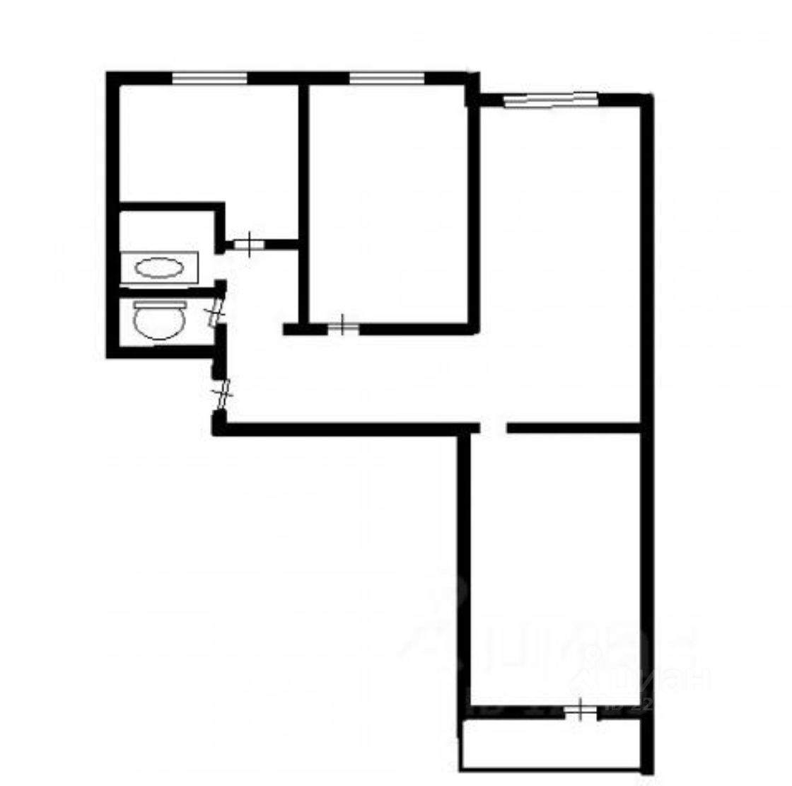 Купить трехкомнатную квартиру 65м² Сумской проезд, 4К4, Москва, м.  Чертановская - база ЦИАН, объявление 303494046