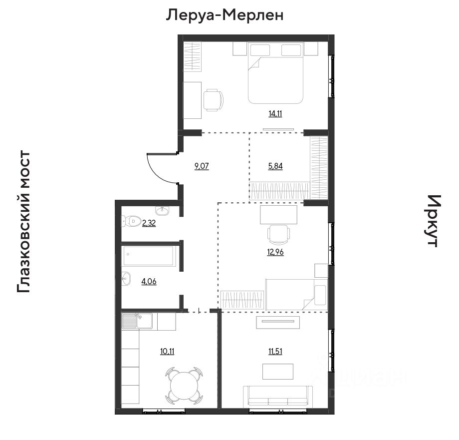 Продаю трехкомнатную квартиру 70м² ул. Набережная Иркута, Иркутск,  Иркутская область, Затон квартал - база ЦИАН, объявление 303522455