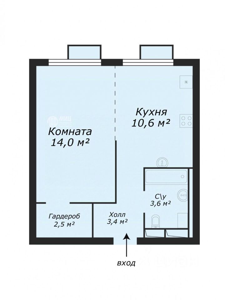 Продается1-комн.квартира,34,1м²