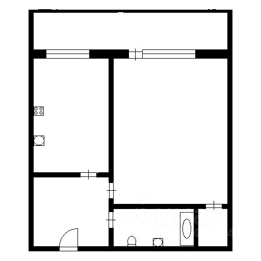Планировка этой квартиры по данным Циан