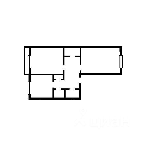 Планировка этой квартиры по данным Циан