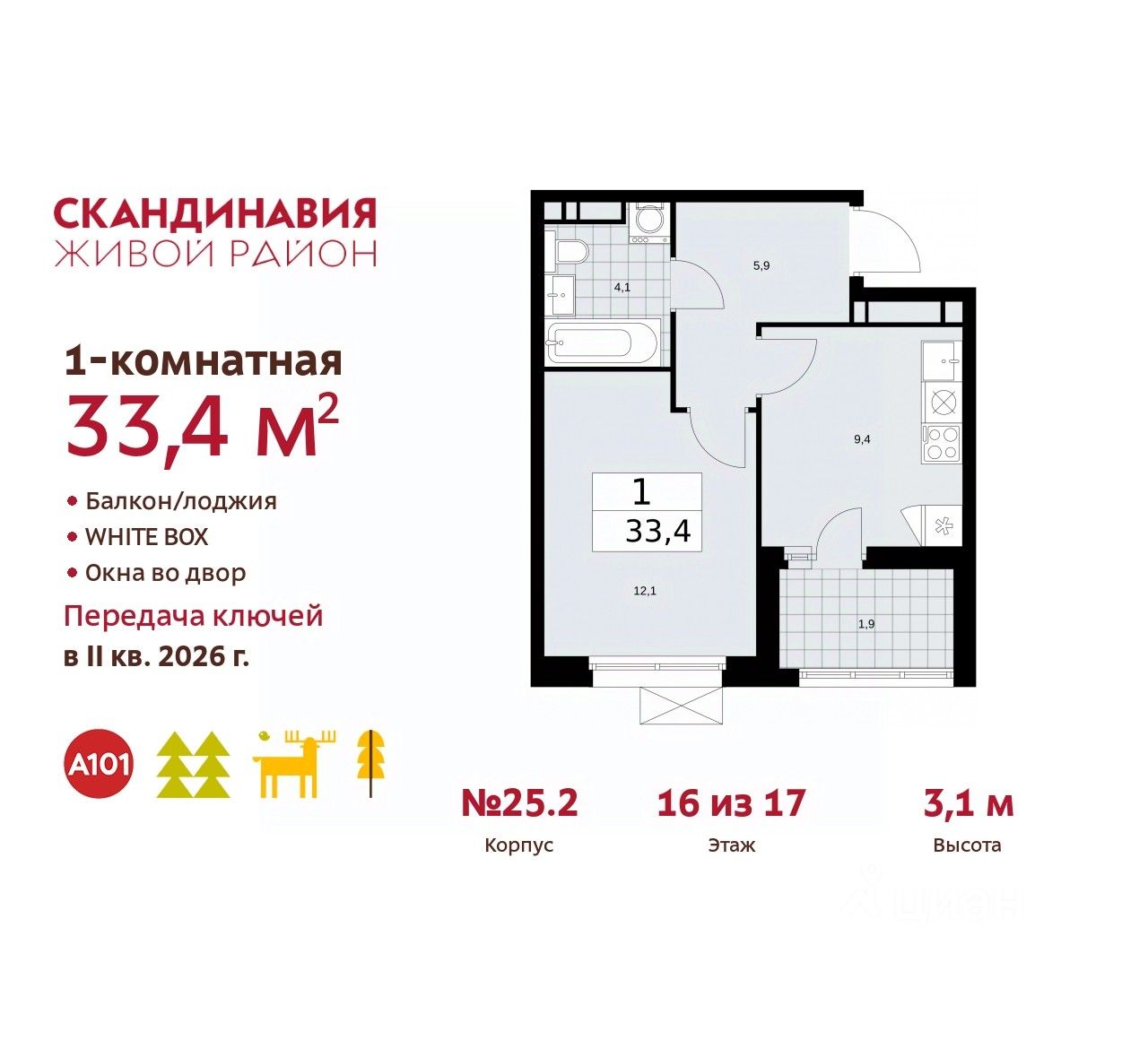 Купить 1-комнатную квартиру рядом с метро Коммунарка, продажа однокомнатных  квартир во вторичке и первичке на Циан. Найдено 238 объявлений