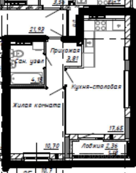 Сдается 2-комнатная квартира в Екатеринбурге, 37 кв.м, 8 этаж. Просторная планировка, лоджия, санузел. Без отделки.