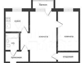 Планировка этой квартиры по данным Циан