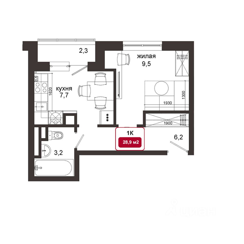 Продаю однокомнатную квартиру 28,9м² 78, Московская область, Одинцовский  городской округ, Солманово деревня, МЖК Изумрудная Долина территория, м.  Лесной Городок - база ЦИАН, объявление 303626657