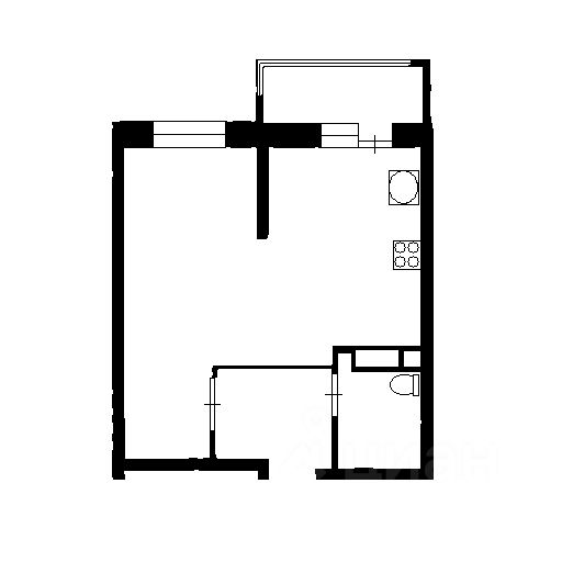 Планировка этой квартиры по данным Циан