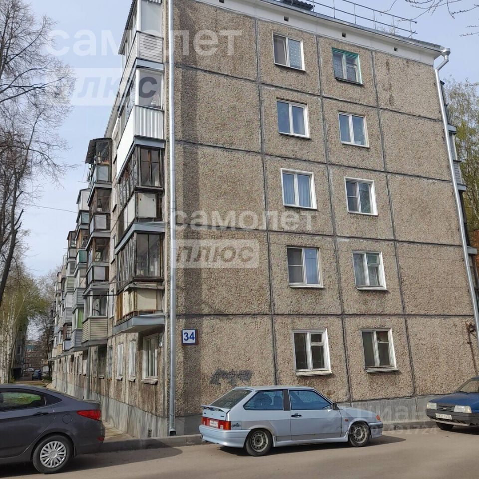 Продажа двухкомнатной квартиры 46,3м² ул. Карла Либкнехта, 34, Киров,  Кировская область - база ЦИАН, объявление 301491724