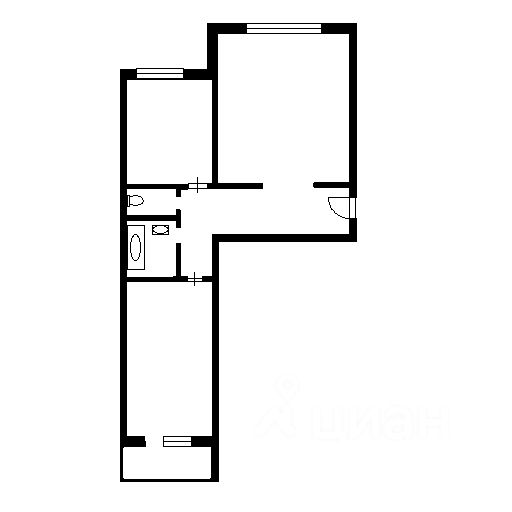 Планировка этой квартиры по данным Циан