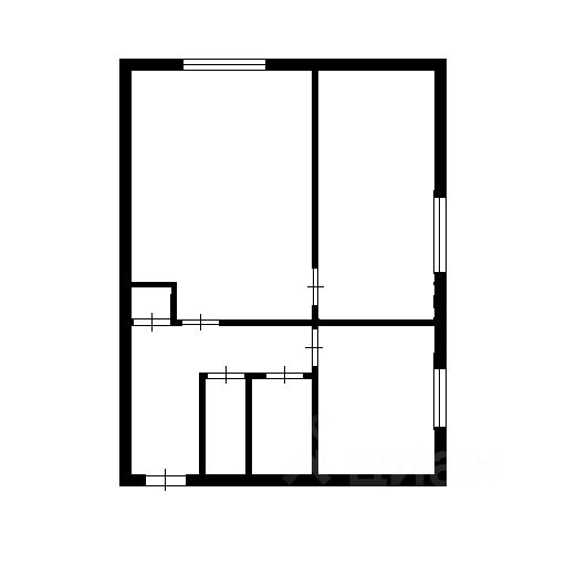 Планировка этой квартиры по данным Циан