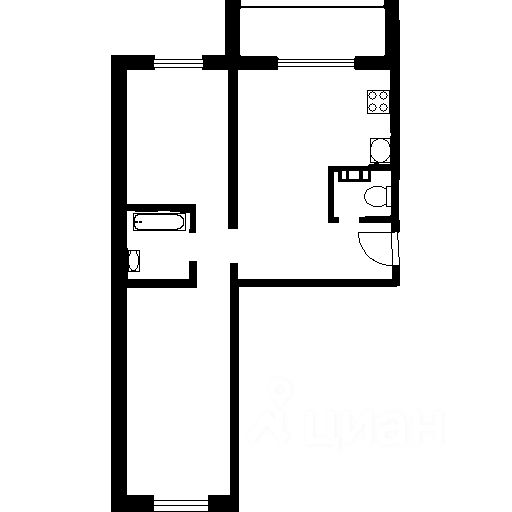 Планировка этой квартиры по данным Циан