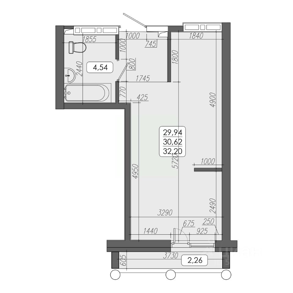 Продаю однокомнатную квартиру 30,6м² ул. Мыс Кунгасный, 3Б, Владивосток,  Приморский край - база ЦИАН, объявление 303752396