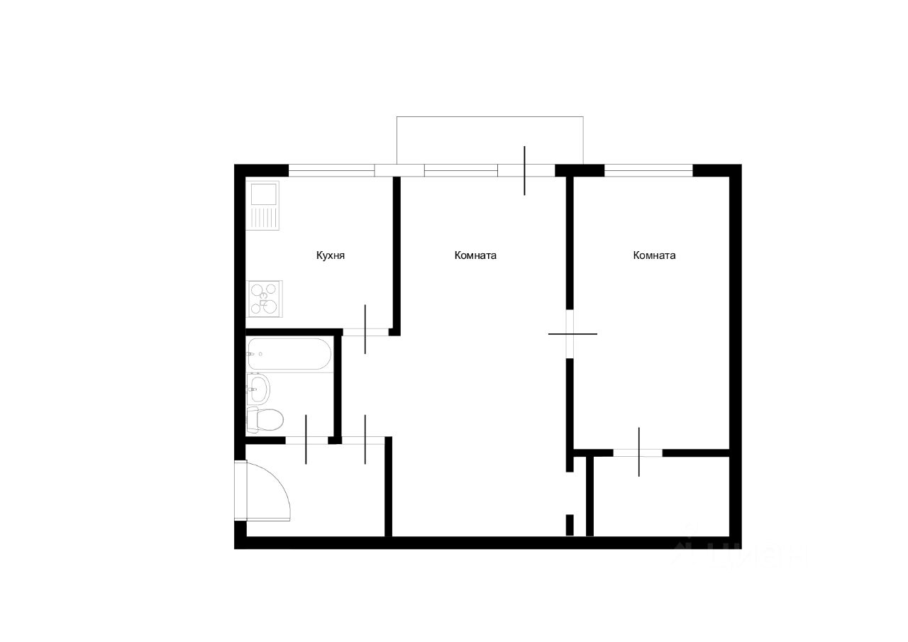 Снять двухкомнатную квартиру 46м² ул. Лавочкина, 28/42, Москва, м. Речной  вокзал - база ЦИАН, объявление 303762798