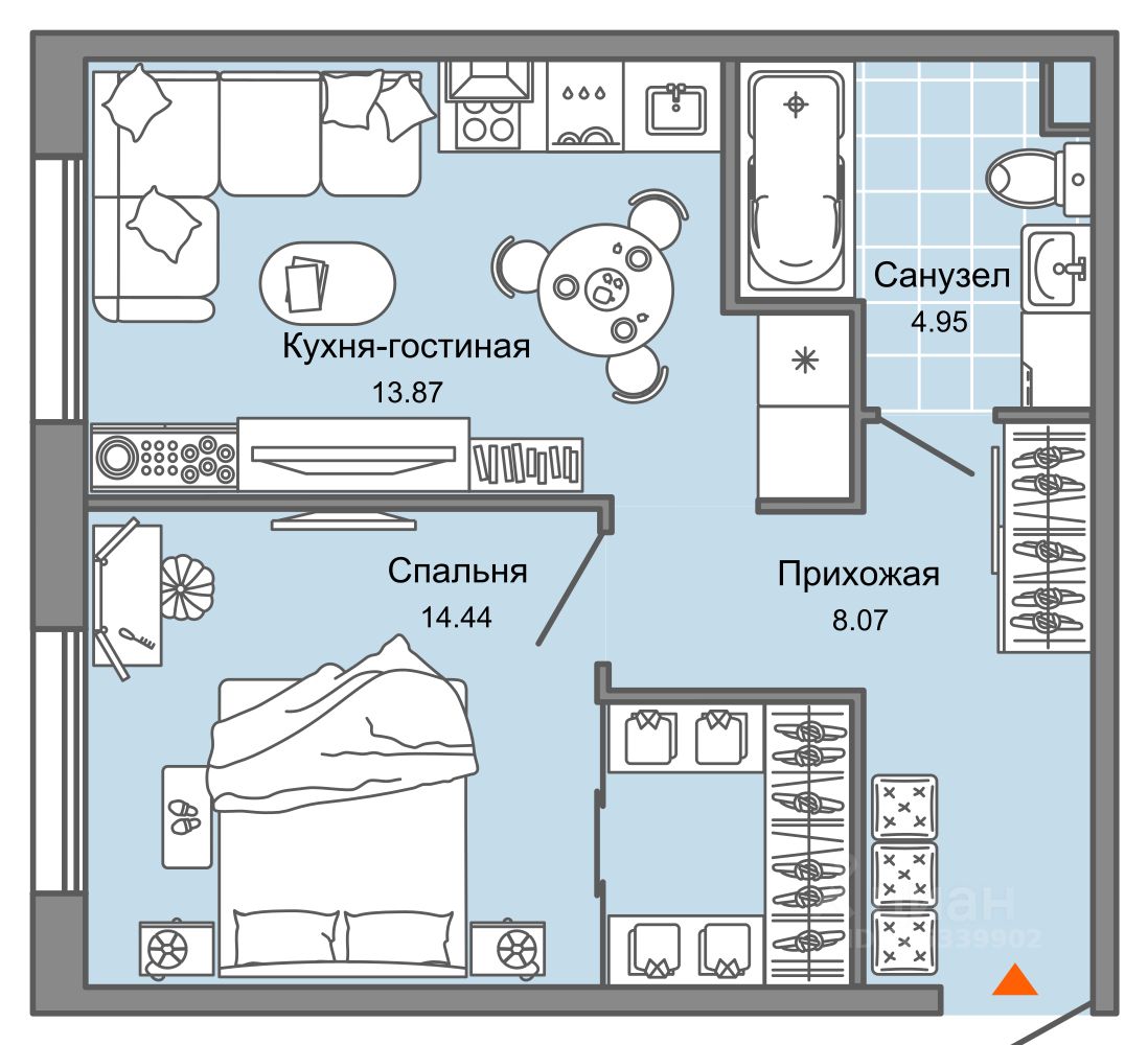 Купить 1-комнатную квартиру в микрорайоне Новый Город в городе Ульяновск,  продажа однокомнатных квартир во вторичке и первичке на Циан. Найдено 80  объявлений