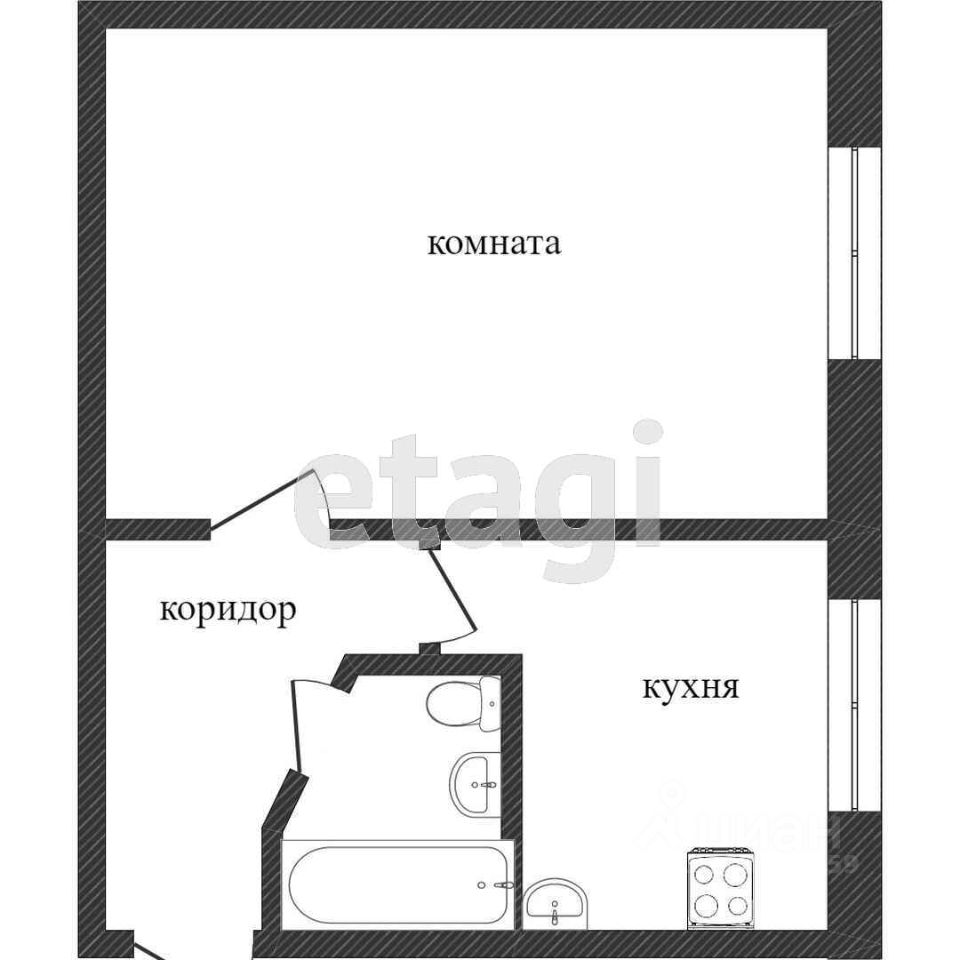 Купить однокомнатную квартиру 27м² Полярная ул., 9, Надым, Ямало-Ненецкий  АО - база ЦИАН, объявление 303790659