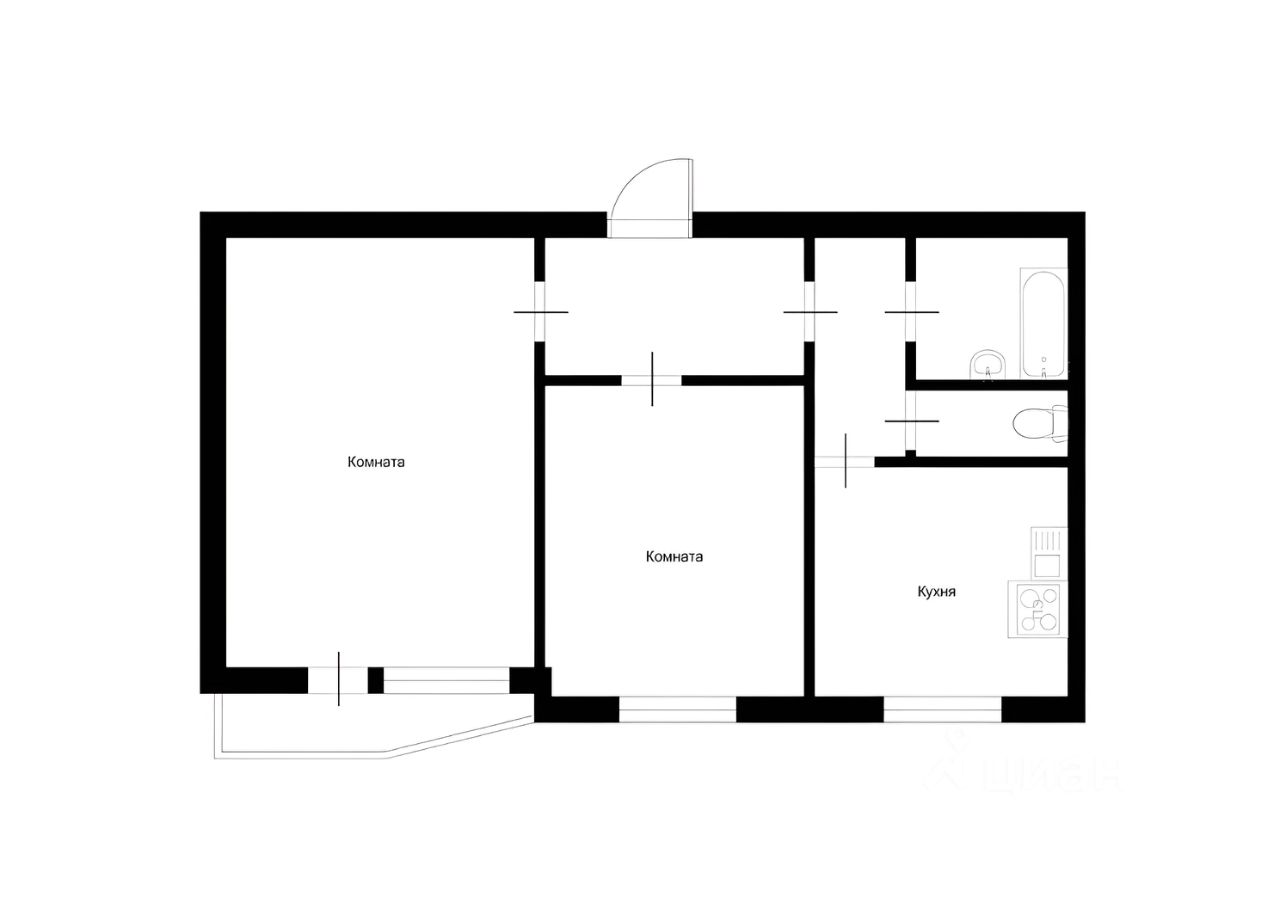 Сдам двухкомнатную квартиру 54м² Батайский проезд, 53, Москва, м. Марьино -  база ЦИАН, объявление 303830369