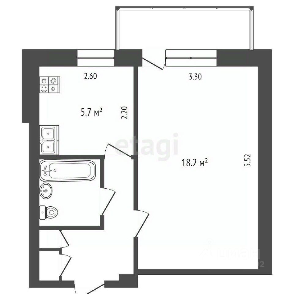 Продаю однокомнатную квартиру 32,5м² Залинейная ул., 20, Вологда,  Вологодская область - база ЦИАН, объявление 303863393