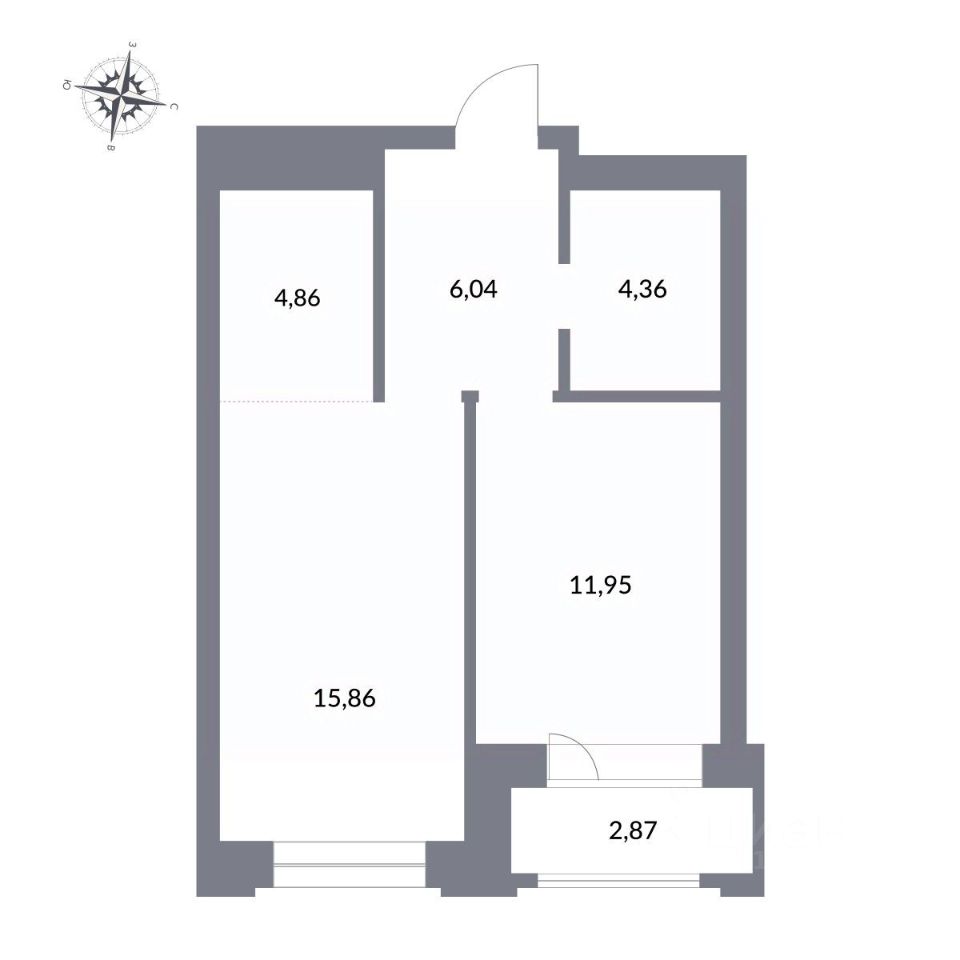 Продаю двухкомнатную квартиру 43,1м² ул. Державина, 50, Новосибирск,  Новосибирская область, м. Маршала Покрышкина - база ЦИАН, объявление  281021141