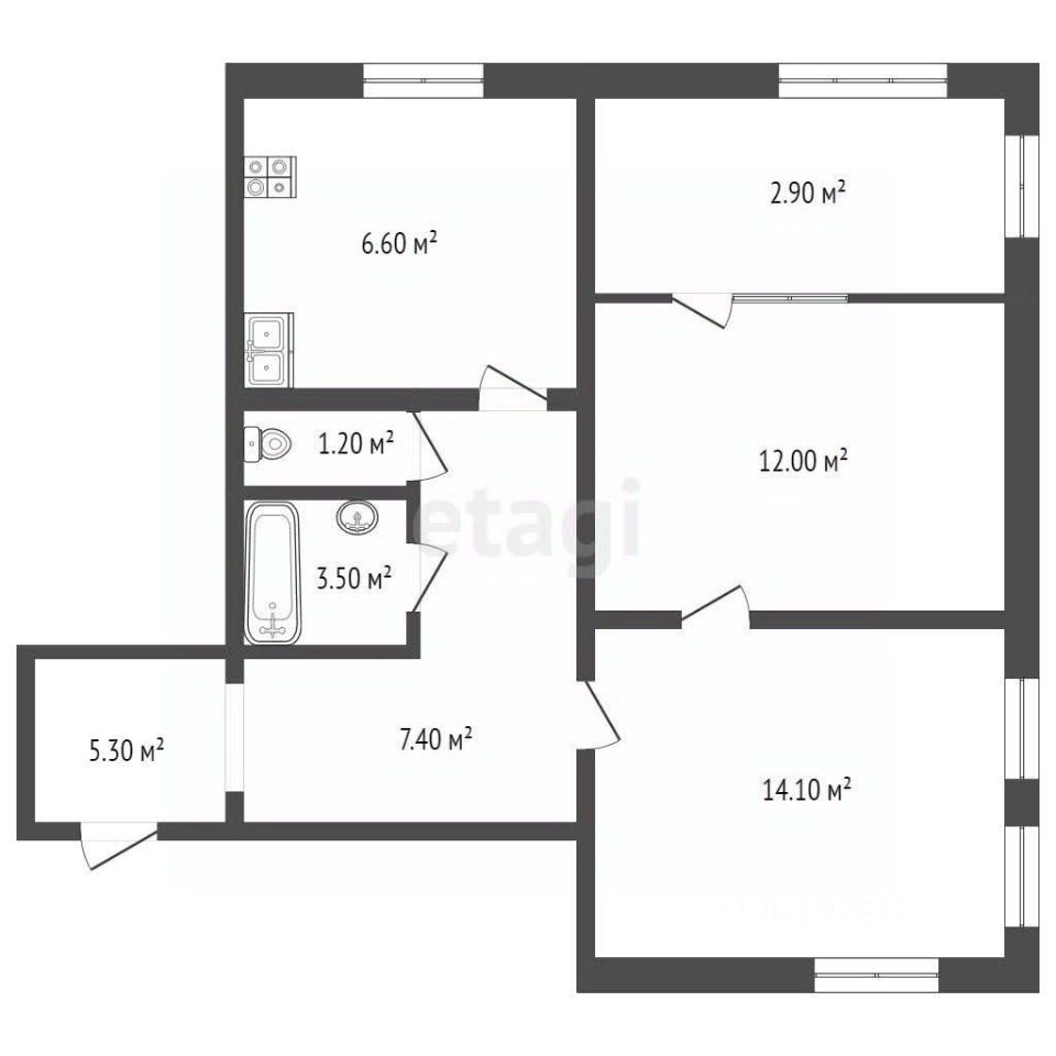 Купить 2-комнатную квартиру 50 кв.м. в Севастополе, продажа 2-комнатных  квартир 50 м2. Найдено 146 объявлений.