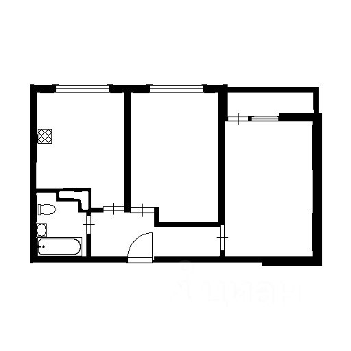 Планировка этой квартиры по данным Циан