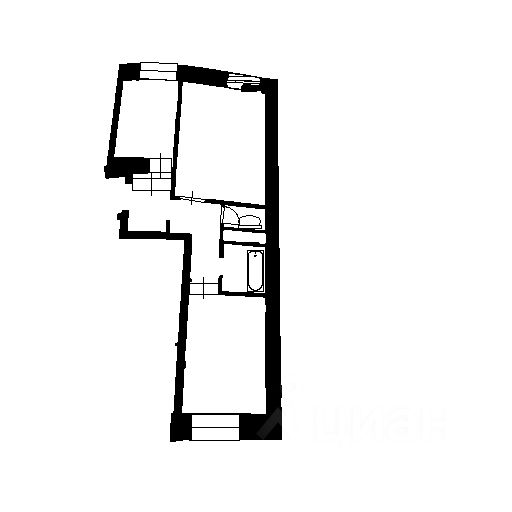 Планировка этой квартиры по данным Циан
