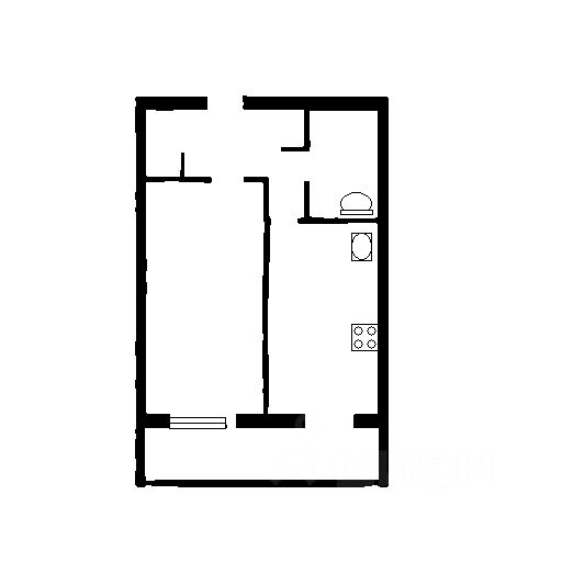 Планировка этой квартиры по данным Циан