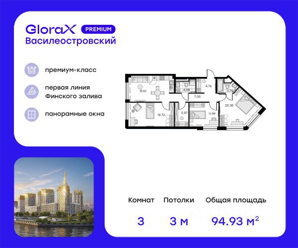 ЖК «GloraX Premium Василеостровский»