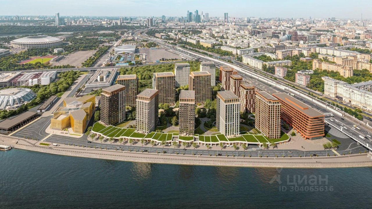 Продажа двухкомнатной квартиры 93м² Лужнецкая наб., Москва, м. Воробьёвы  горы - база ЦИАН, объявление 304065616