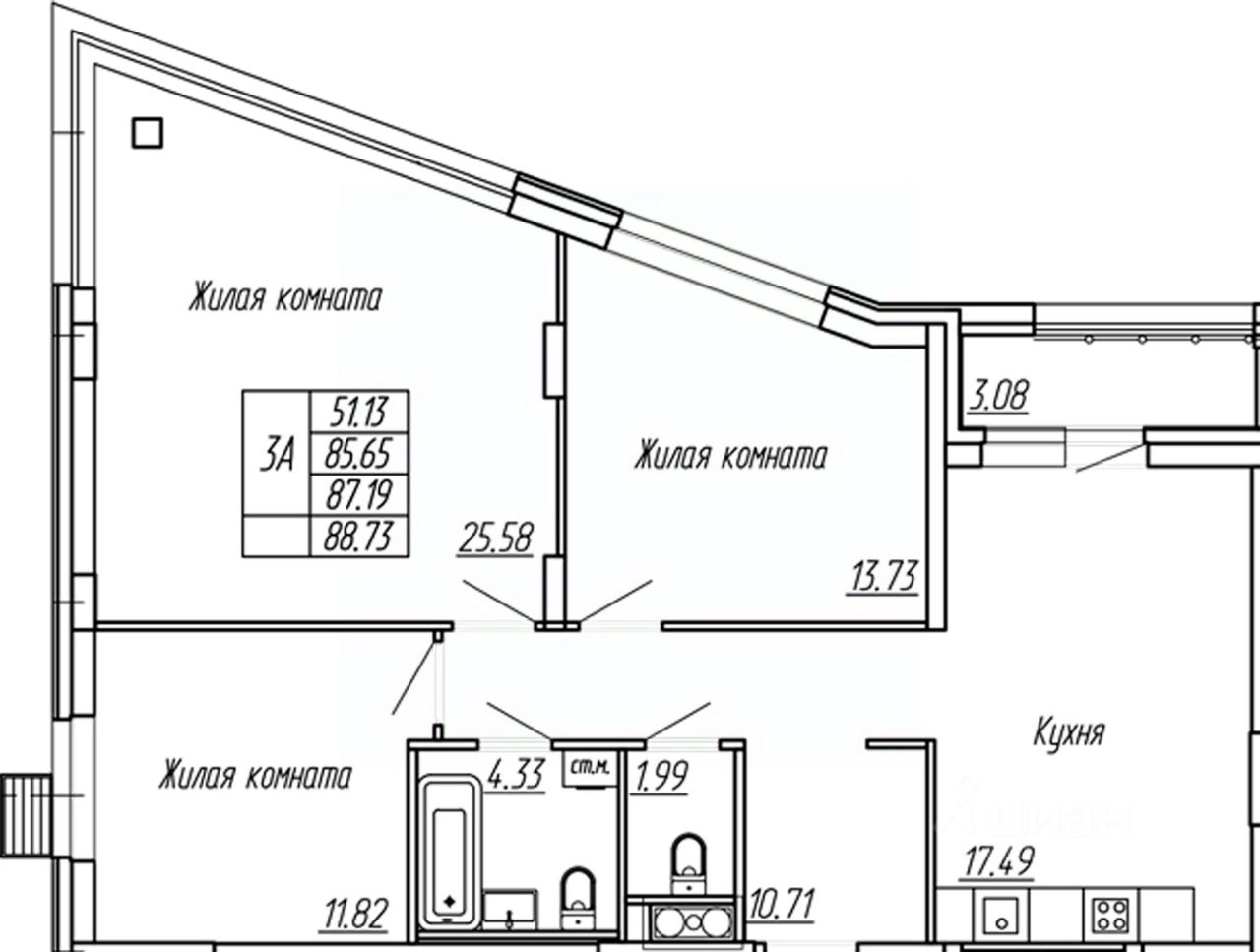 Купить 3-комнатную квартиру в Йошкар-Оле, продажа трехкомнатных квартир во  вторичке и первичке на Циан. Найдено 401 объявление