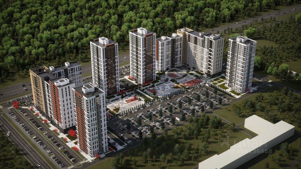 Продажа трехкомнатной квартиры 74,7м² Уфа, Башкортостан респ., Затон-Восточный  жилой район - база ЦИАН, объявление 304136488