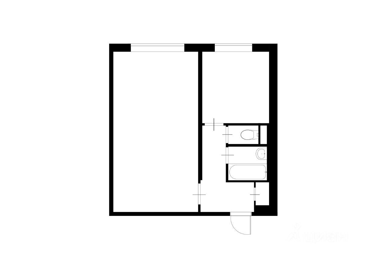 Снять однокомнатную квартиру 35м² Вешняковская ул., 6К4, Москва, м.  Новогиреево - база ЦИАН, объявление 304133142