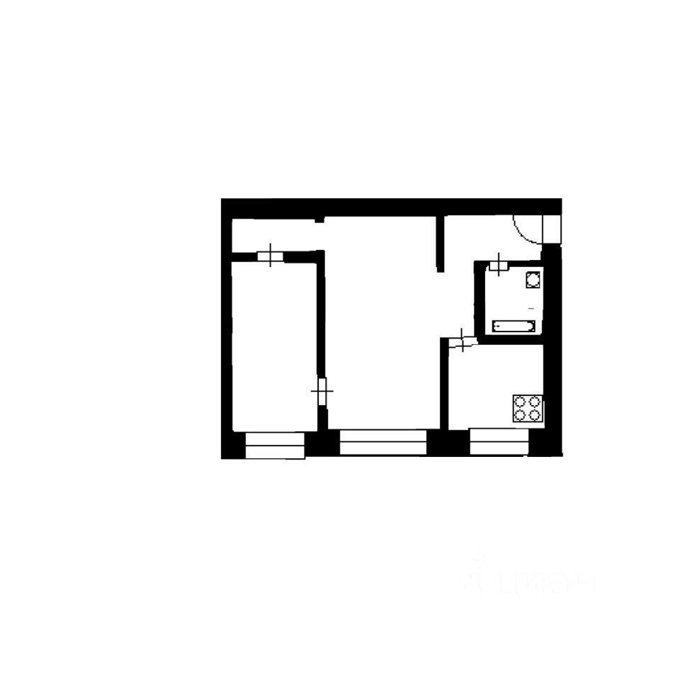 Снять двухкомнатную квартиру 43,9м² Анадырский проезд, 41, Москва, м.  Бабушкинская - база ЦИАН, объявление 304134672