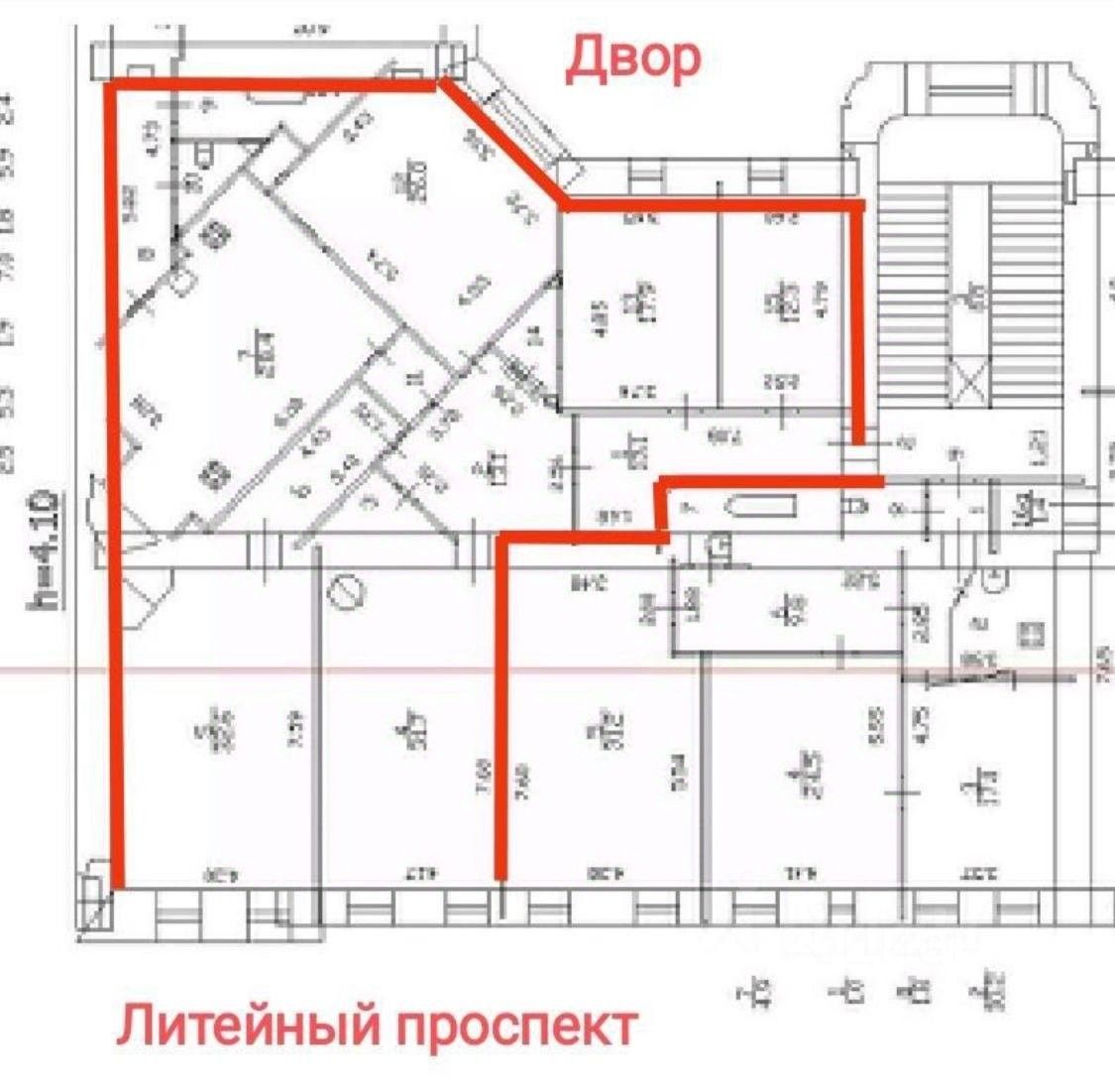 Продаю пятикомнатную квартиру 201м² Фурштатская ул., 2/12, Санкт-Петербург,  м. Площадь Ленина - база ЦИАН, объявление 304148996