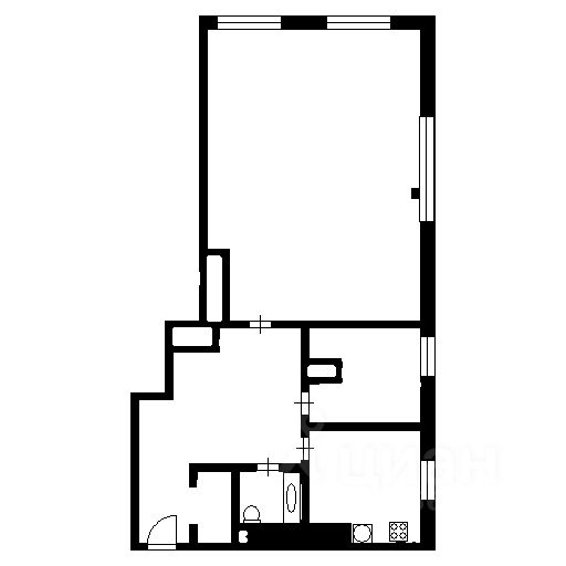 Планировка этой квартиры по данным Циан