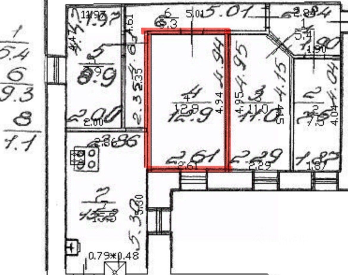 Купить комнату 12,9м² Нарвский просп., 29, Санкт-Петербург, м. Нарвская -  база ЦИАН, объявление 304185525