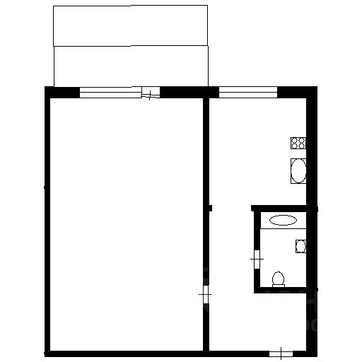 Планировка этой квартиры по данным Циан