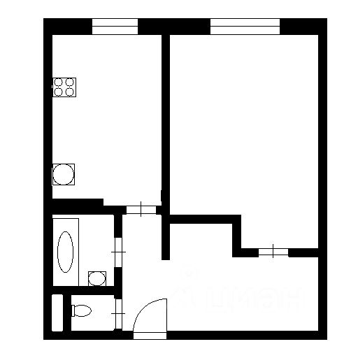 Планировка этой квартиры по данным Циан