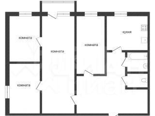 Планировка этой квартиры по данным Циан