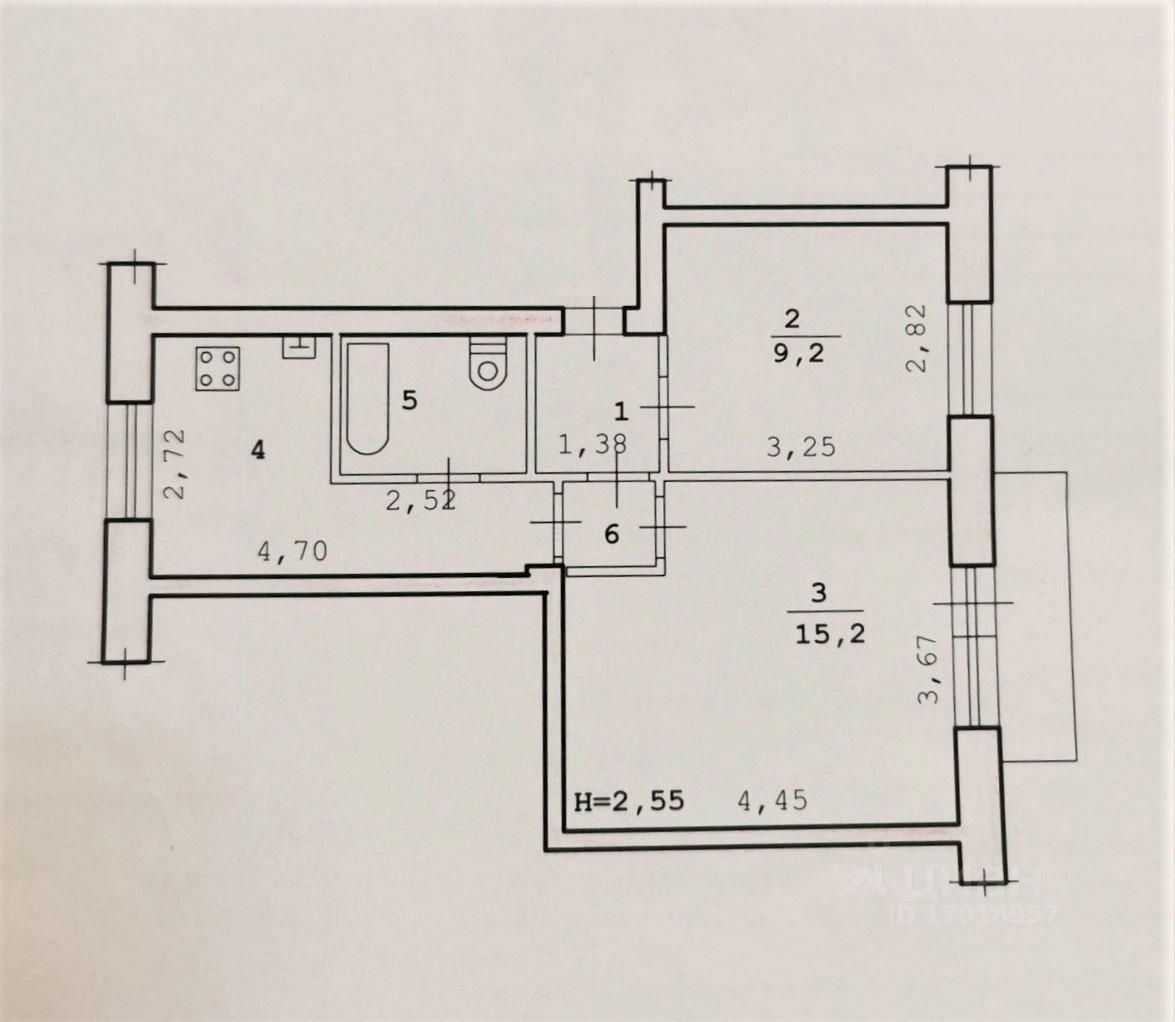 Купить двухкомнатную квартиру 39,4м² просп. Маршала Жукова, 127, Волгоград,  Волгоградская область - база ЦИАН, объявление 304319583