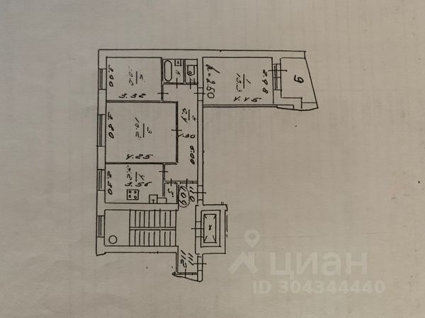 3-комн., 63,7 м², 5/9 этаж