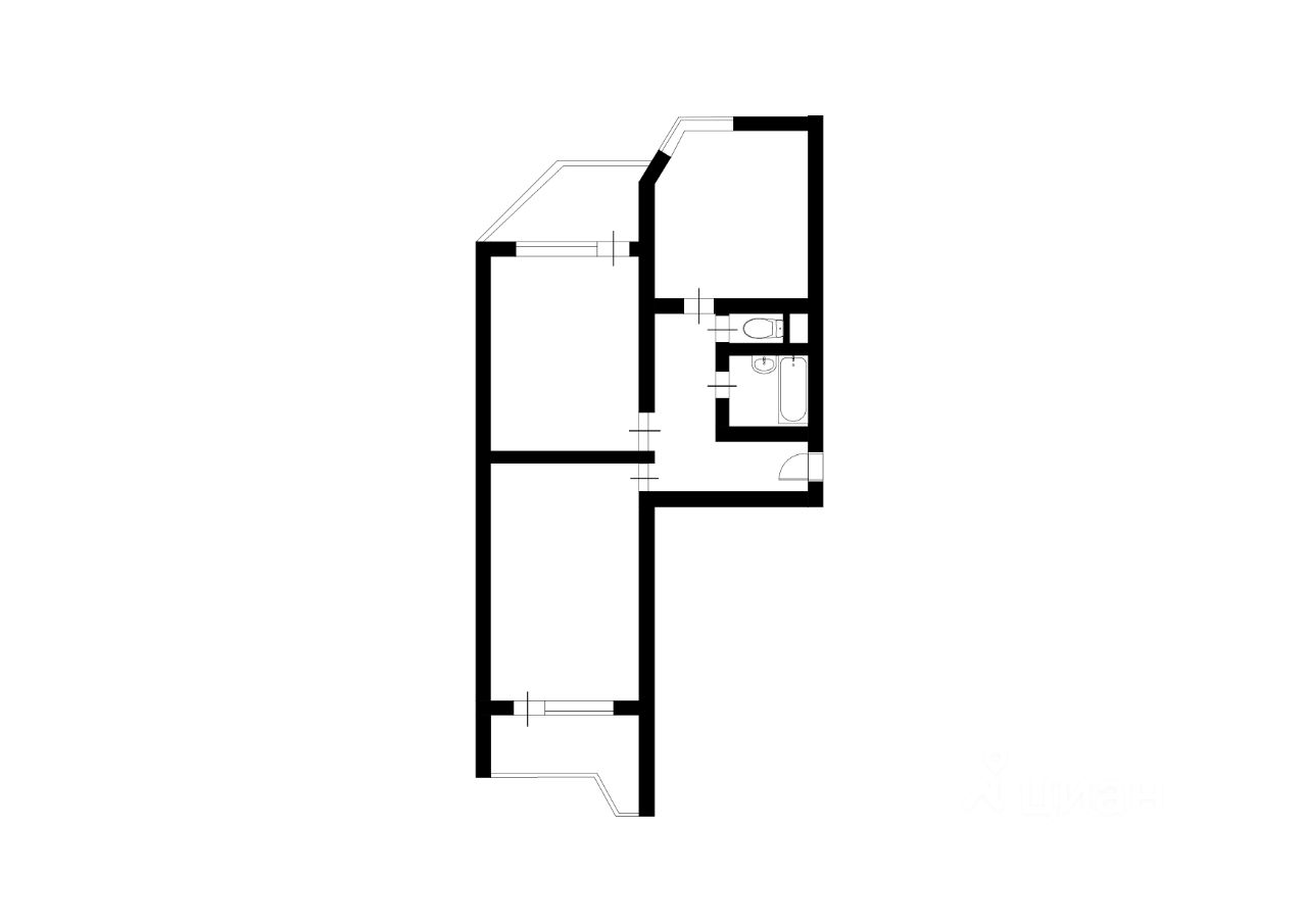 Снять двухкомнатную квартиру 67м² 9-я Северная линия, 25к1, Москва, м.  Физтех - база ЦИАН, объявление 304354647