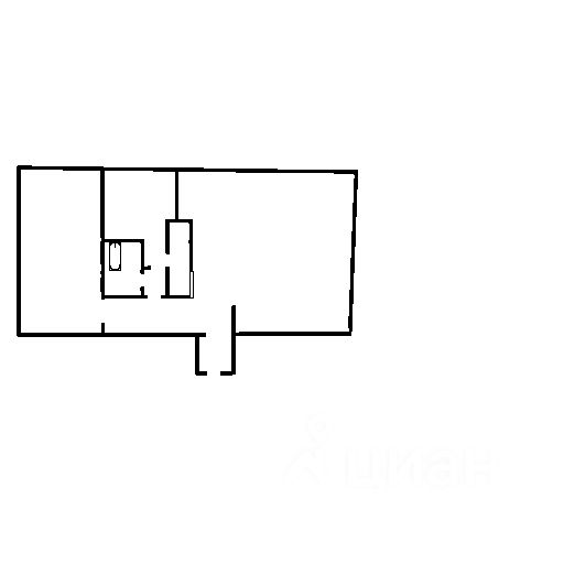 Планировка этой квартиры по данным Циан