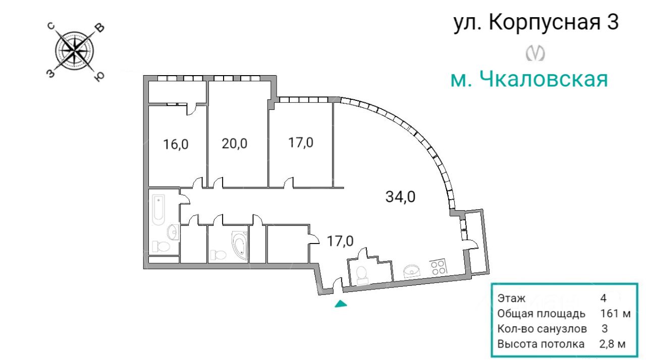 Купить квартиру на улице Корпусная дом 9 в Санкт-Петербурге, продажа жилой  недвижимости на Циан. Найдено 11 объявлений