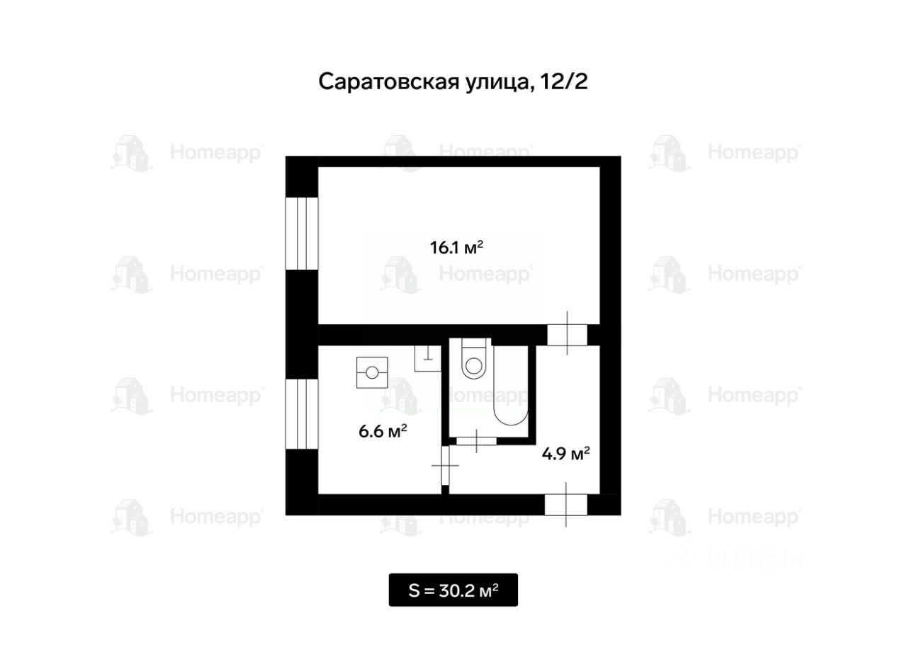 Купить 1-комнатную квартиру на улице Саратовская в Москве, продажа  однокомнатных квартир во вторичке и первичке на Циан. Найдено 11 объявлений