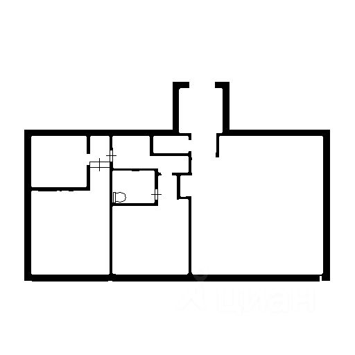 Планировка этой квартиры по данным Циан