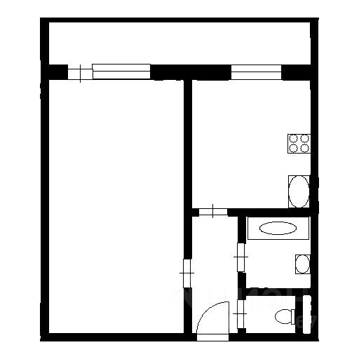 Планировка этой квартиры по данным Циан