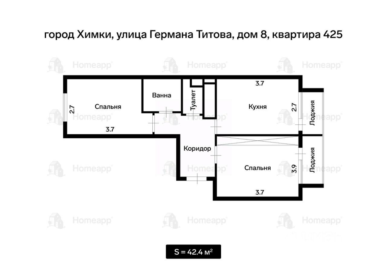 Купить 2-комнатную квартиру на улице Германа Титова в городе Химки, продажа  двухкомнатных квартир во вторичке и первичке на Циан. Найдено 70 объявлений